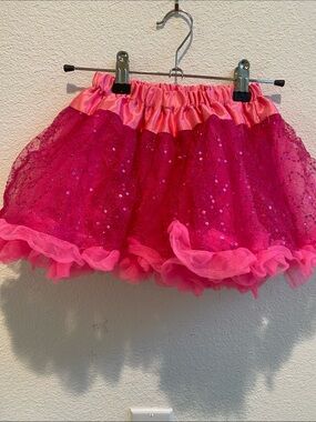 Little girls - Pink Sequined Tulle Skirt